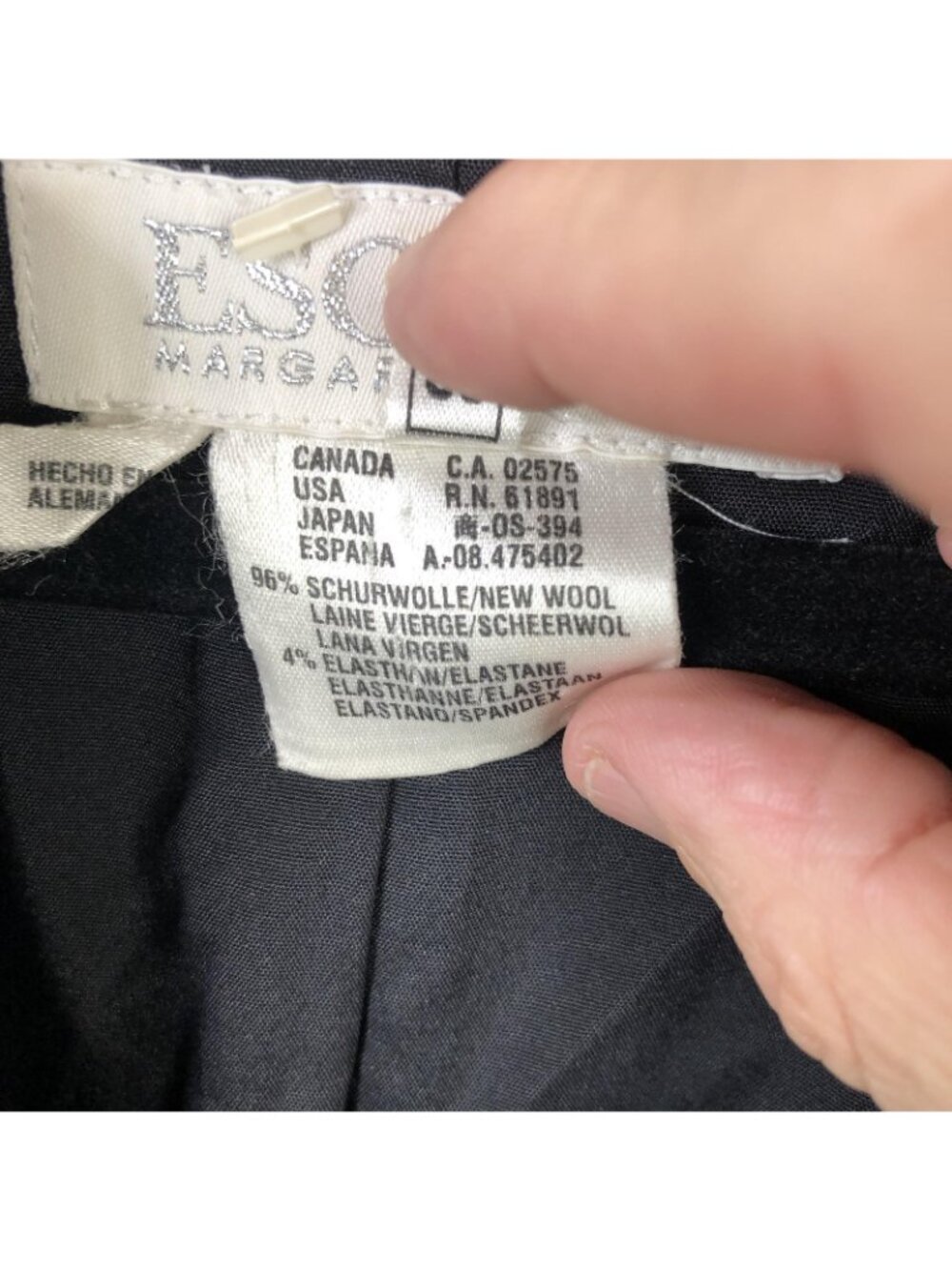 ESCADA Blazer Womens 6 Black New Wool Old Money Capsule Career Classic - Picture 6 of 14